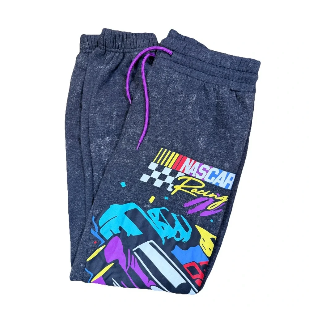 NASCAR Racing Jogger Sweatpants Mens Medium World 600 Graphic Lounge Pants